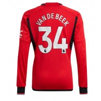 Muški Nogometni Dres Manchester United Donny van de Beek #34 Domaci 2023-24 Dugi Rukav